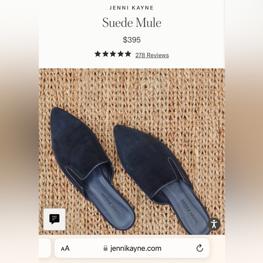 Jenni Kayne Navy Suede Mules